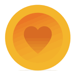 Gif animé coeur jaune
